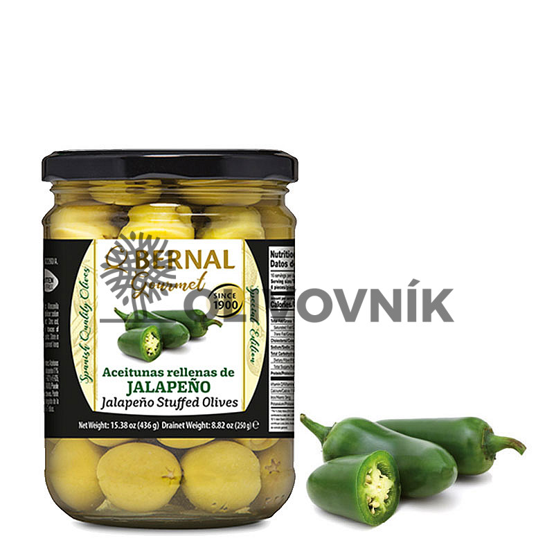 Bernal Gourmet olivy - plněné jalapeňo (250g)