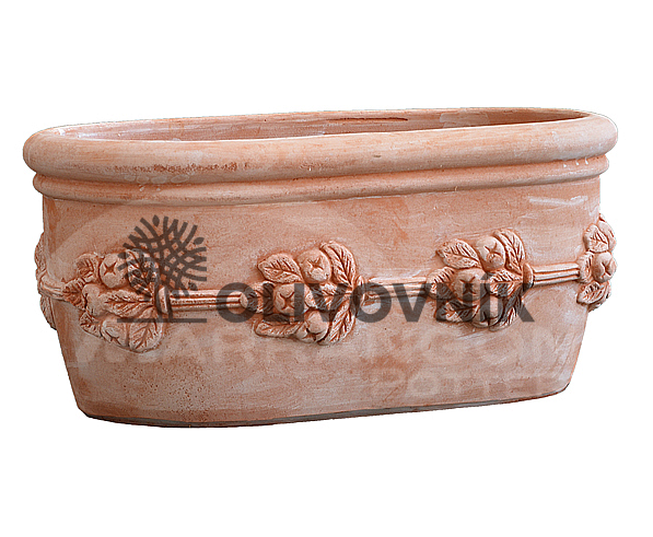 Terakota - květináč - Oval Planter with fruit - Itálie